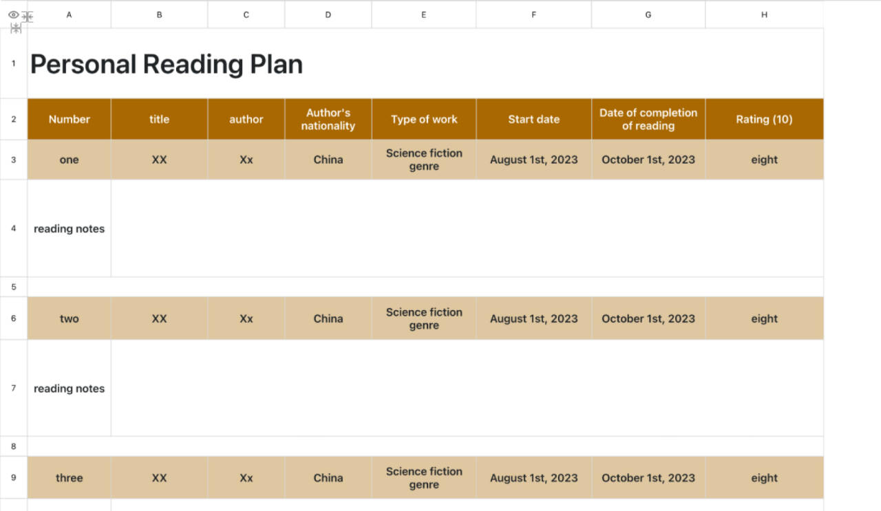 Personal reading plan 1